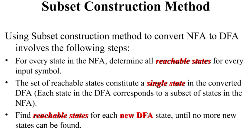 Subset construction example